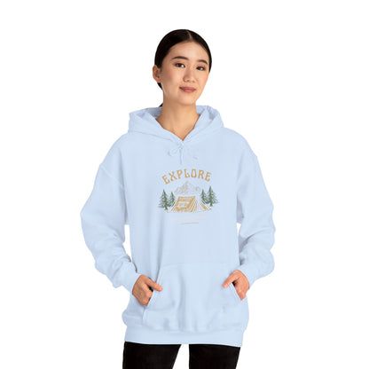 Explore Mountain Camping Hoodie | Vintage Outdoor Adventure Hoodie