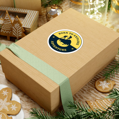 Born to Explore Adventure Sticker | Hiking & Outdoor Nature Vinyl Decal | Travel Motivation Sticker for Laptop, Car, Water Bottle