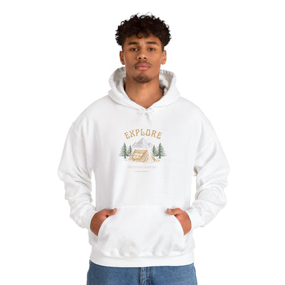 Explore Mountain Camping Hoodie | Vintage Outdoor Adventure Hoodie