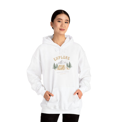 Explore Mountain Camping Hoodie | Vintage Outdoor Adventure Hoodie