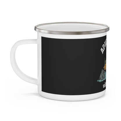 Adventure Begin – Wild and Free travel and outdoor coffee mug inspired by road trips, nature, and off-road exploration. Perfect gift for adventurers and campers.