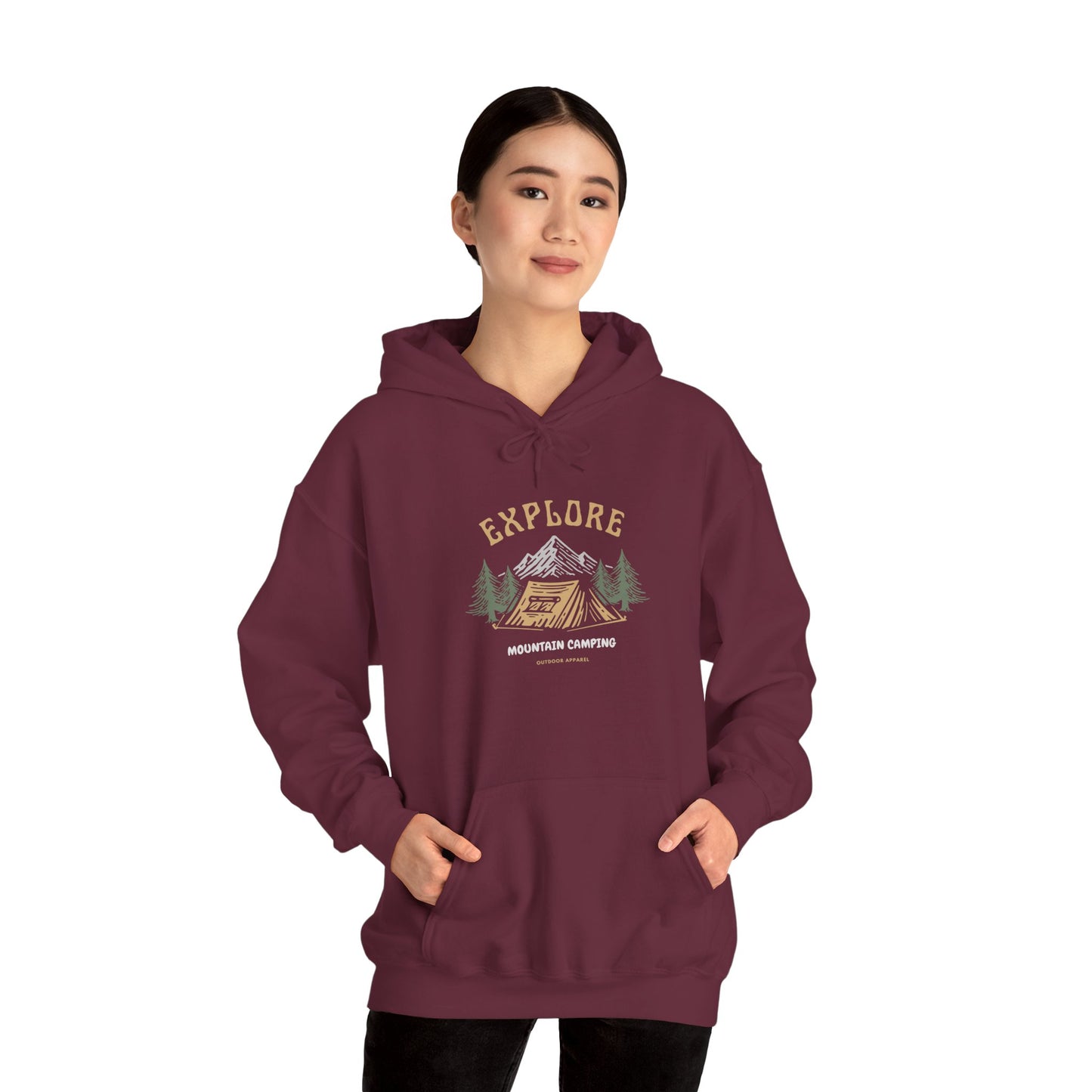 Explore Mountain Camping Hoodie | Vintage Outdoor Adventure Hoodie